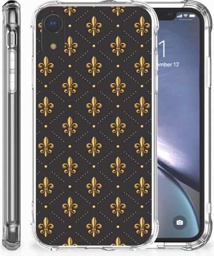 Apple iPhone Xr Doorzichtige Silicone Hoesje Franse Lelie