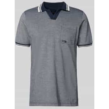 regular fit poloshirt van puur katoen model 'OPEN COLLAR POLO'