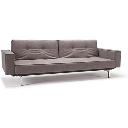 Innovation Living - Splitback slaapbank met armleuningen - grijs - Mixed Dance - chroom - 4 - 6 Wochen