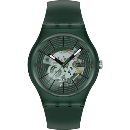 Swatch NEW GENT BIOSOURCED REVEALED IN THE FOREST Groen Horloge, SO29G111, Unisex, groen