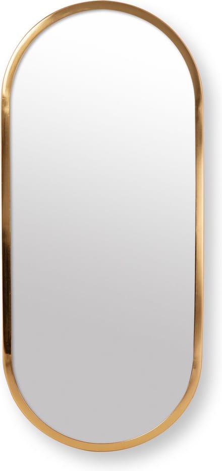 vtwonen Ovale Spiegel – Wandspiegel – Goud – Metaal – 50 x 20 cm
