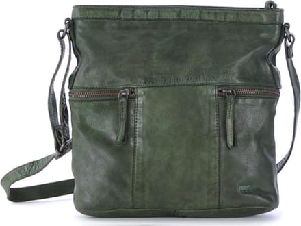 Bear Design Medium Crossbodytas / Schoudertas Dames - Leer - Chessie - Groen