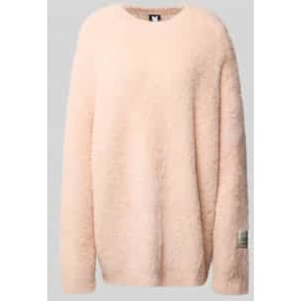 Oversized gebreide pullover met labeldetail
