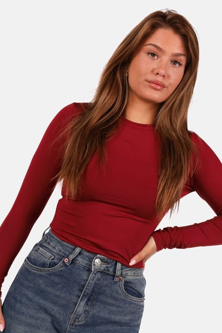 Getdrezzed Top - Maat: S - Basic travel top bordeaux