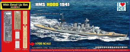 Trumpeter Modelbouwpakket Schepen - 65703 Top Grade HMS HOOD 1941 Ship Plastic - 1:700 - Modelbouw