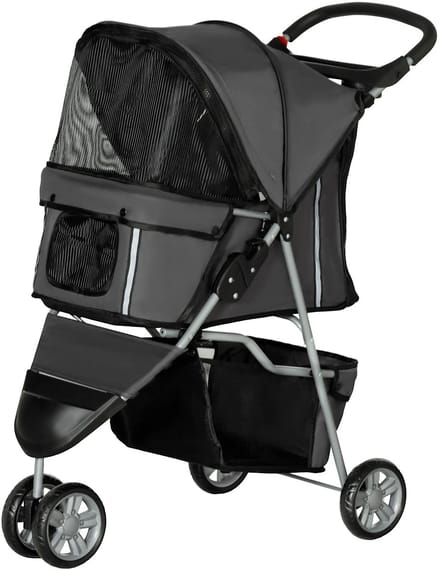 Honden buggy Zwart Hondenwandelwagen dieren transport