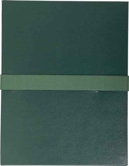 Exacompta 10x Map uitrekbare rug en klep in Balacron - 24x32 cm - Donkergroen - 633E