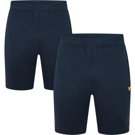 Lyle & Scott Heren-shorts met geborduurd logo en elastische tailleband (set van 2) (Wit)