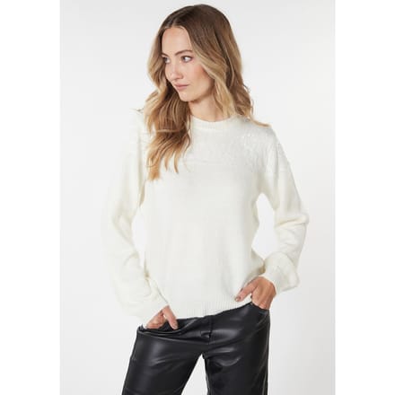 EsQualo Sweater Knit Lace Off White Taglia: S | Maglioni a maglia Outlet | Donna | Bianco