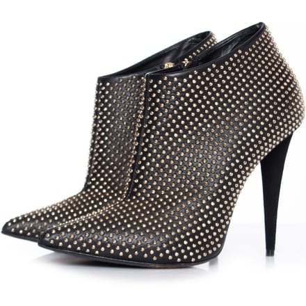 Giuseppe Zanotti Zwarte enkellaarsjes met studs.