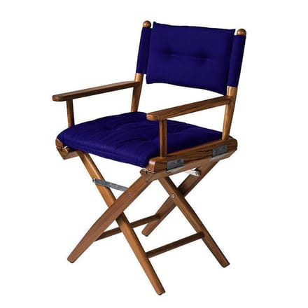 Regisseursstoel Teak DeLuxe met Forza Navy kussenset