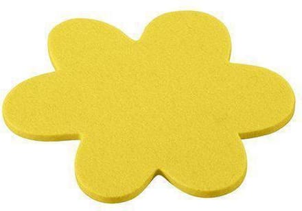 Daff Placemat - Vilt - Bloem - 30 cm - Citron - Geel