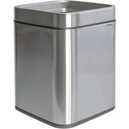 Maul 9501594 Afvalbak 15 l RVS (b x h x d) 253 x 334 x 253 mm Zwart, Zilver 1 stuk(s)