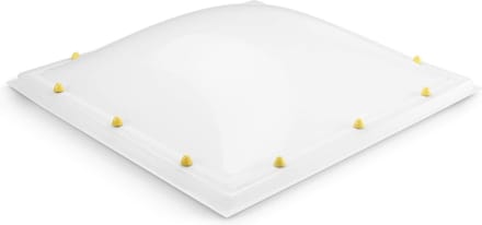 Skylux acrylaat lichtkoepel 3-wandig - opaal 2000 x 2000 mm