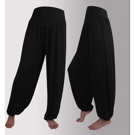 Dames sportmode elastische losse modal katoen zachte yoga dans harembroek L white