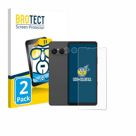 BROTECT - Screenprotector voor Sony Xperia 10 VII (Voor+Camera) - Folie Beschermfolie transparant 2 Stuks