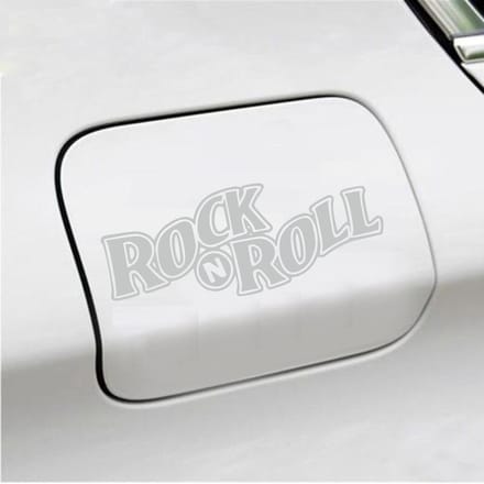 Bumpersticker - Rock N Roll - 5,7 X 14,8 - Licht Grijs