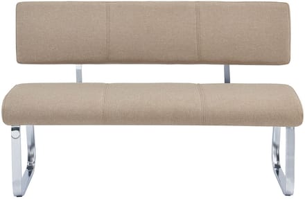 Eetkamerbank VILAS met stoffen bekleding - beige