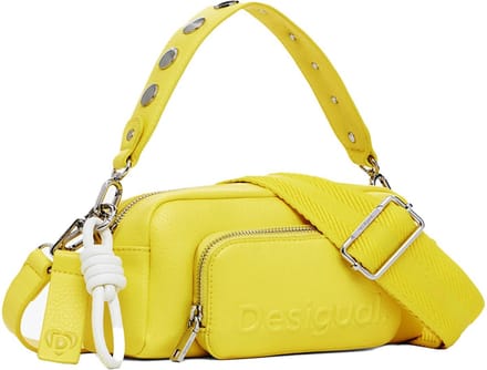 Desigual Schoudertas Half Logo Prad Crossbody Bag Yellow Geel
