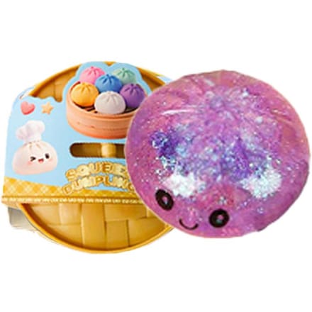 Nieuwe 12 stijlen Glitter Dumpling Glitter Dumpling Squishy met Doos Dumplings Sensorisch Knijpspeelgoed voor Stressverlichting