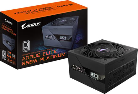 GIGABYTE AORUS ELITE P850W Voeding - 850 Watt - 120 mm - ATX 3.0 - 80 Plus 80 PLUS Platinum