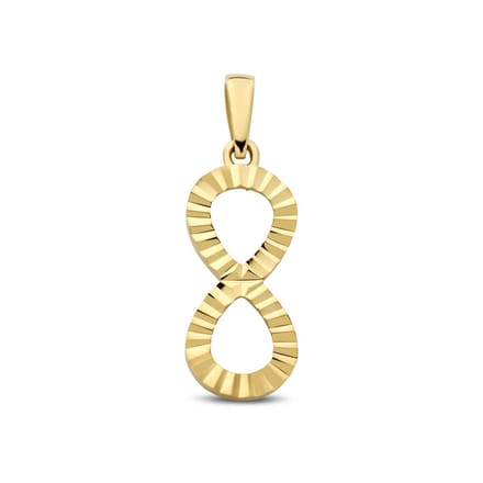 New Bling - 9NBG-0924 - 14K geelgouden Hanger – Infinity Dia Cut – Dames Hanger