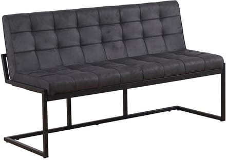 Eetkamerbank 160cm Vito zwart microvezel eetbank