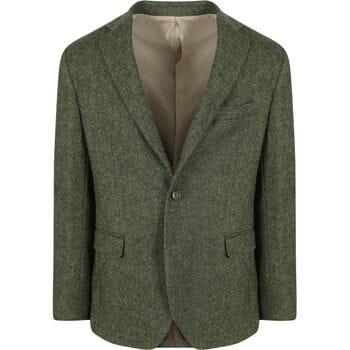 Suitable Birds Eye Colbert Merinowol Groen - Maat 48 - Heren blazer