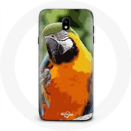 Coque Samsung Galaxy J3 2017 Aras Perroquet Orange vert