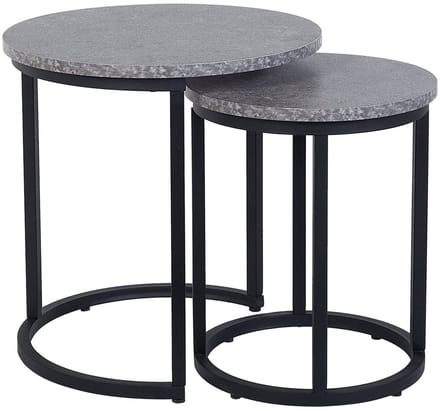 DIXIE - Bijzettafel - Grijs - MDF