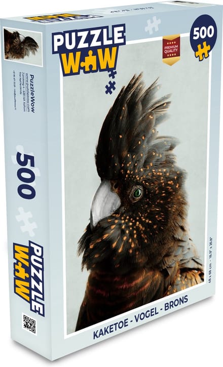 Puzzel Kaketoe - Vogel - Brons - Legpuzzel - Puzzel 500 stukjes