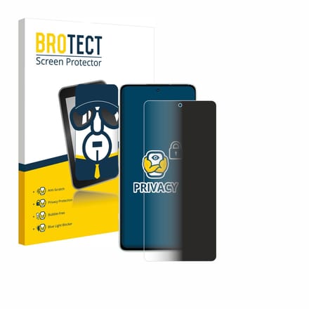 BROTECT - privacy screenprotector voor Xiaomi Redmi Note 14 5G - Folie Beschermfolie Blauwlichtfilter