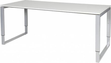 Verstelbaar Bureau - Domino Plus 180x80 wit - alu frame