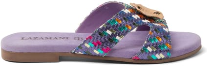 Lazamani - Hailey Dames Slippers Leer Lilac - Maat 40