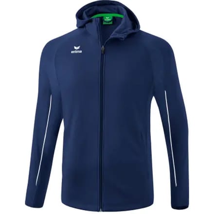 Erima Liga Star Trainingsjack Met Capuchon Kinderen - Wit / New Navy | Maat: 152