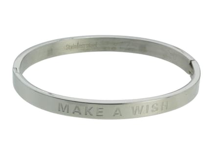 Behave - Armband zilverkleur mat - Minimalistische tekststijl cadeau