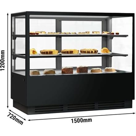 GGM Gastro Kühl- & Kuchenvitrine - 1500mm - Doppelverglasung - mit 2 Ablagen