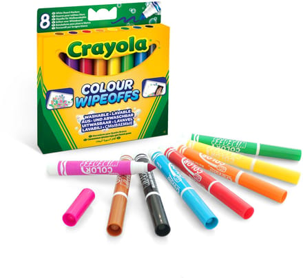 Crayola - Colour Wipe Offs - Viltstiften - 8 Afwasbare Whiteboard Stiften