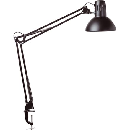 MAULstudy Bureaulamp - Metaal - Zwart - E27 Fitting - Verstelbare Arm - Tafellamp met Klem