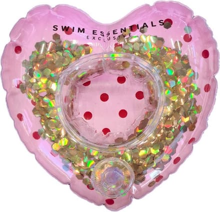 Swim Essentials Opblaasbare Bekerhouder - Zwembad Accessoires - Drankhouder Zwembad - Roze Hart