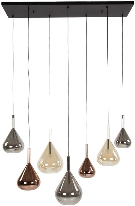 AnLi Style Hanglamp 4+3 wings mix glass