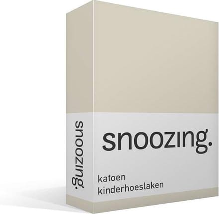 Snoozing - Katoen - Kinderhoeslaken - Junior - 70x150 cm - Ivoor