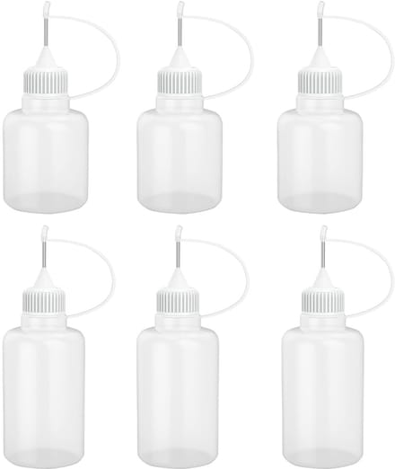 Set van 6 Dispenserflessen - Precisie Doseertip - 5ml/10ml Capaciteit