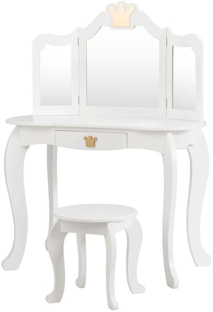 Kaptafel met spiegel - Make up tafel - Make up - Toilettafel - Met lades - Wit