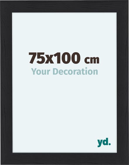 Your Decoration - Fotolijst 75x100 cm - MDF - Zwart Houtnerf - Como