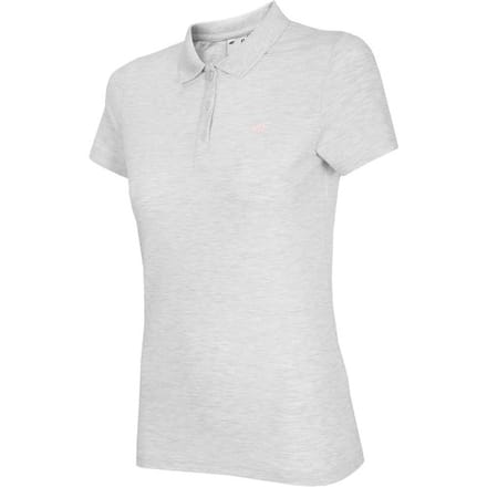 Polo Shirt Korte Mouw 4F NOSH4 TSD007 Biały Melanż