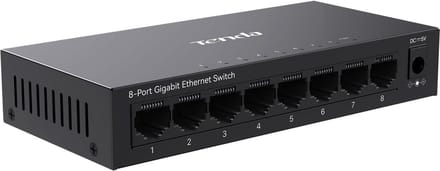8-Poorts Gigabit Desktop Switch – 1000 Mbit/s, Metalen Behuizing, Passief Gekoeld, Plug & Play