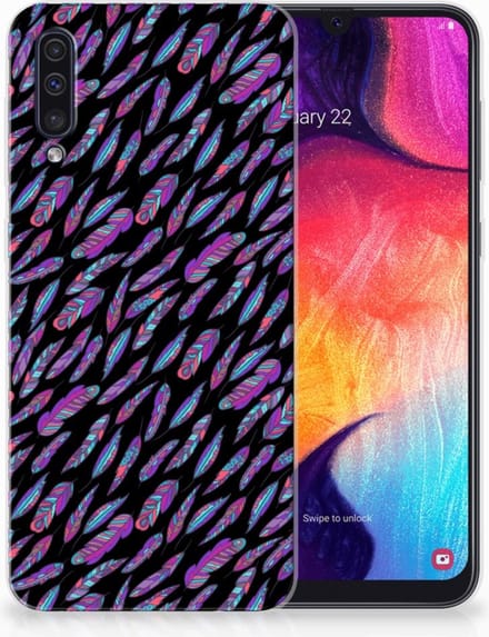 Samsung Galaxy A50 TPU bumper Feathers Color