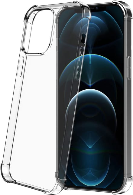 Geschikt voor iPhone 12 Pro Max Transparant met Stootrand - Siliconen TPU ShockProof case doorzichtig - ProtX