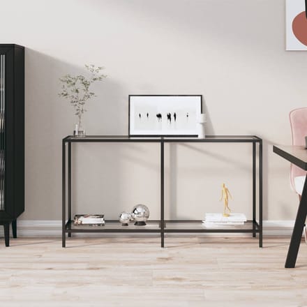 vidaXL - Wandtafel - 140x35x75,5 - cm - gehard - glas - transparant